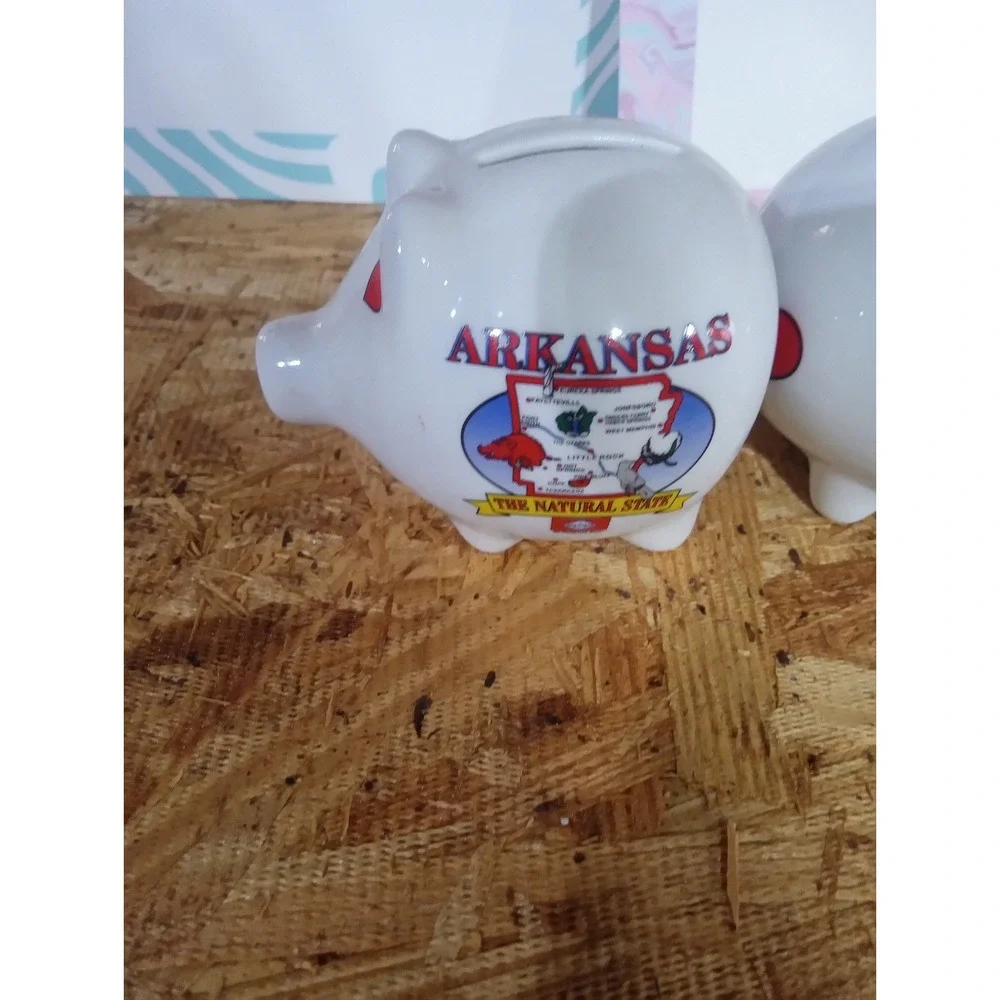 Pair of Piggy Banks (Matching Set — Love Heart Eyes)